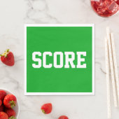 SCORE Sportlich Weiße Athletik Text Auf Hellgrün Serviette (Beispiel)