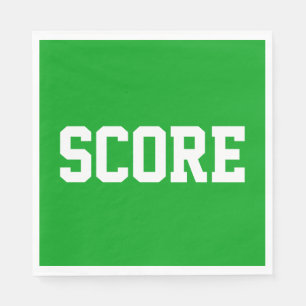 SCORE Sportlich Weiße Athletik Text Auf Hellgrün Serviette