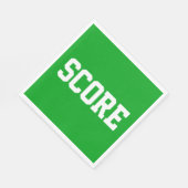 SCORE Sportlich Weiße Athletik Text Auf Hellgrün Serviette (Ecke)