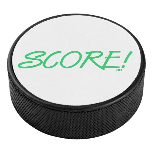 Score white hockey puck (3/4)