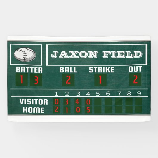 Scoreboard, Baseball, Geburtstag, Banner (Horizontal)