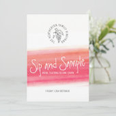 Scorecard für die Sip-and-Sample-Rotweine Einladung (Stehend Vorderseite)