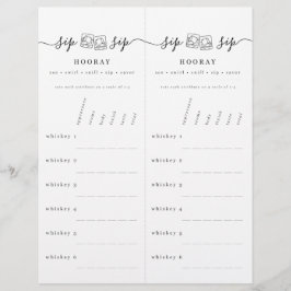 Scorecard für Whiskey-Verkostung Briefbogen