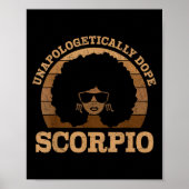 Scoro Queen Afro Hair Black Woman Zodiac Sign Poster (Vorne)