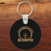 Scoro Queen Afro Hair Black Woman Zodiac Sign Schlüsselanhänger (Vorderseite)