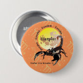 Scorpio 24. Oktober bis 22. November Button (Vorne & Hinten)