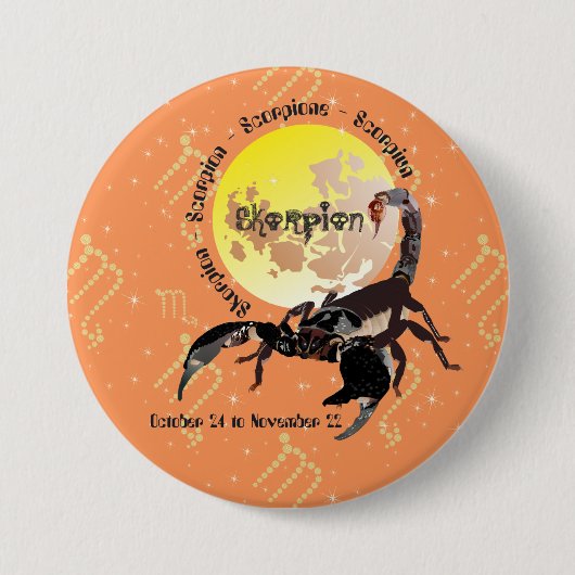 Scorpio 24. Oktober bis 22. November Button (Vorderseite)