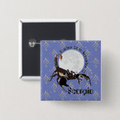 Scorpio 24. Oktober bis 22. November Button (Vorne & Hinten)