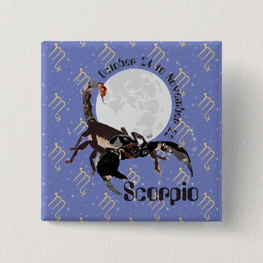 Scorpio 24. Oktober bis 22. November Button (Vorderseite)