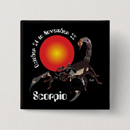 Scorpio 24. Oktober bis 22. November Button (Vorderseite)