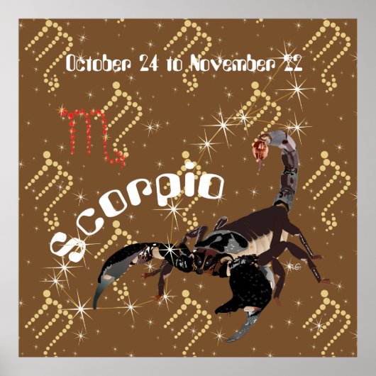 Scorpio 24. Oktober bis 22. November Poster (Vorne)