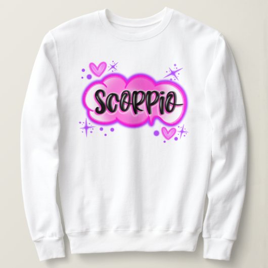 Scorpio Airbrush-Stil Sweatshirt (Design vorne)