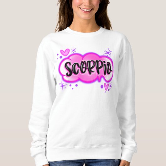 Scorpio Airbrush-Stil Sweatshirt (Vorderseite)