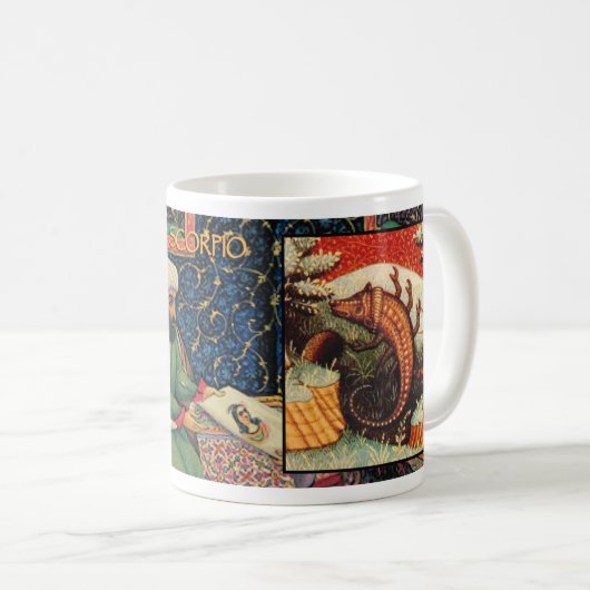 Scorpio Ancient Zodiac Sign Astrologie Kaffee Cup Kaffeetasse (VorderseiteRechts)