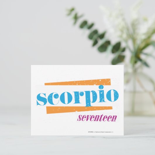 Scorpio Aqua Postkarte (Stehend Vorderseite)