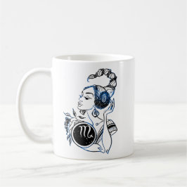 Scorpio Art Deco Lady Kaffeetasse