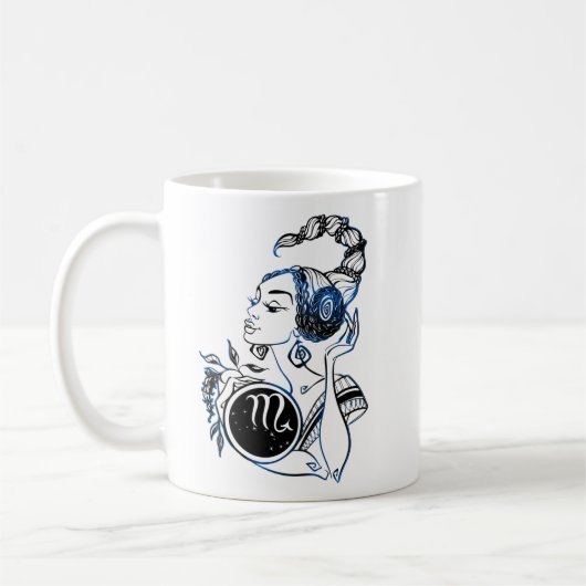 Scorpio Art Deco Lady Kaffeetasse (Links)