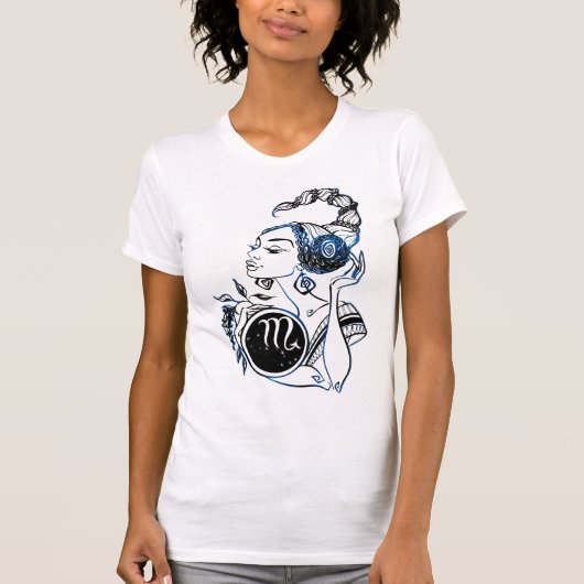 Scorpio Art Deco Lady T-Shirt (Vorderseite)