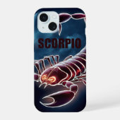 Scorpio astrologisches Zeichen iPhone 15 Hülle (Rückseite)