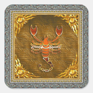 Scorpio-Aufkleber Quadratischer Aufkleber