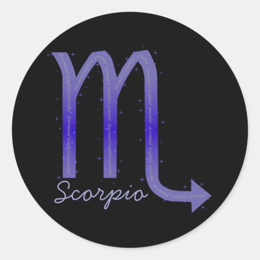 Scorpio-Aufkleber Runder Aufkleber (Vorderseite)