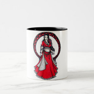 Scorpio Belly Dancer Gothic Moon Zweifarbige Tasse