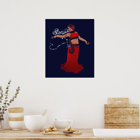Scorpio Belly Dancer Poster (Küche)