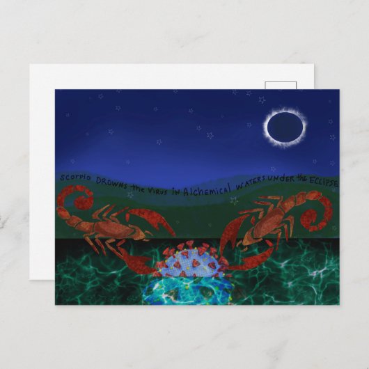Scorpio besiegt den Virus Postkarte (Vorne/Hinten)