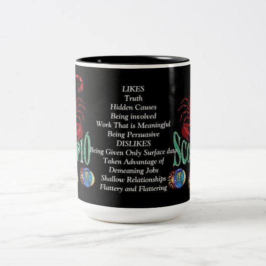 Scorpio Birth Sign Zodiac Tasse (Mittel)