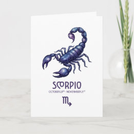 Scorpio Birthday Card Feiertagskarte