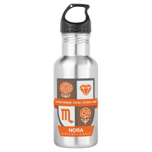 Scorpio Birthday Crest™ for November 1-21 Edelstahlflasche (Vorderseite)