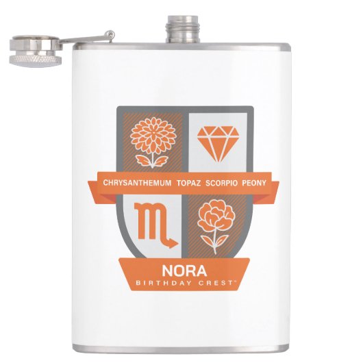 Scorpio Birthday Crest™ for November 1-21 Flachmann (Geöffnet)