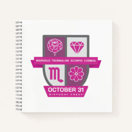 Scorpio Birthday Crest™ for October 24-31 Notizblock