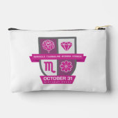 Scorpio Birthday Crest™ for October 24-31 Zubehörtasche (Rückseite)