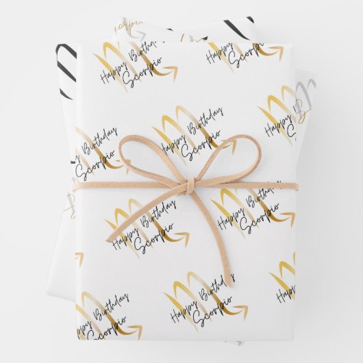 Scorpio Birthday Geschenkpapier Set (Beispiel)