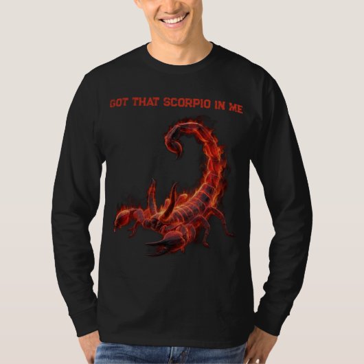 Scorpio Birthday Gift | Zodiac | Fiery Scorpion T-Shirt (Vorderseite)