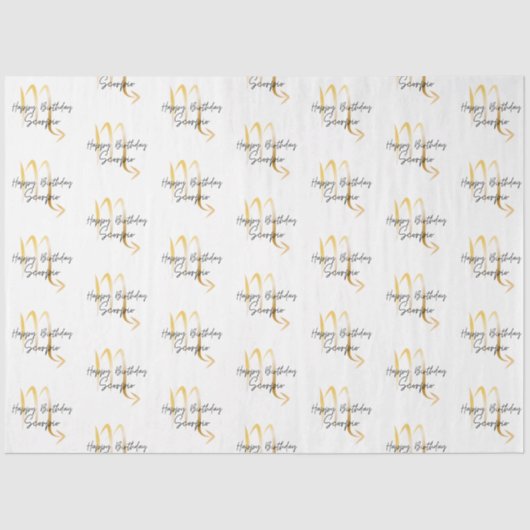 Scorpio Birthday Wrap Seidenpapier (Vorderseite)