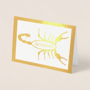Scorpio Black Scorpion Sign Custom Geburtstag Folienkarte