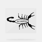 Scorpio Black Scorpion Star Sign Acrylschild (Vorderseite)