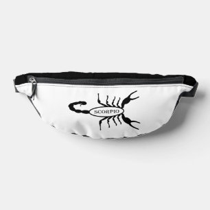 Scorpio Black Scorpion Star Sign Bauchtasche