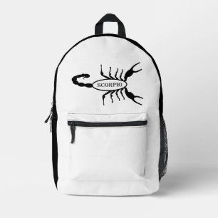 Scorpio Black Scorpion Star Sign Bedruckter Rucksack