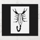 Scorpio Black Scorpion Star Sign Bierflaschenetikett (Einzelnes Label)