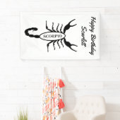 Scorpio Black Scorpion Star Sign Custom Banner (Insitu)