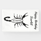 Scorpio Black Scorpion Star Sign Custom Banner (Horizontal)