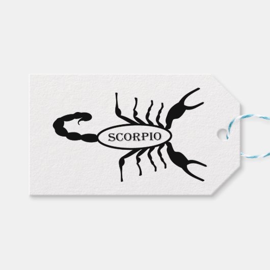 Scorpio Black Scorpion Star Sign Custom Geschenkanhänger (Vorderseite (Horizontal))