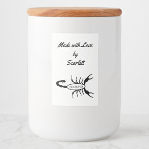 Scorpio Black Scorpion Star Sign Custom Lebensmitteletikett