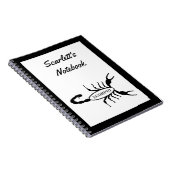 Scorpio Black Scorpion Star Sign Custom Notizblock (Rechte Seite)