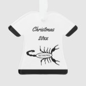Scorpio Black Scorpion Star Sign Custom Ornament (Vorderseite)