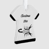 Scorpio Black Scorpion Star Sign Custom Ornament (Vorderseite)