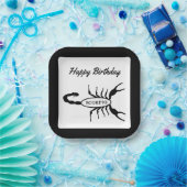 Scorpio Black Scorpion Star Sign Custom Pappteller (Party)